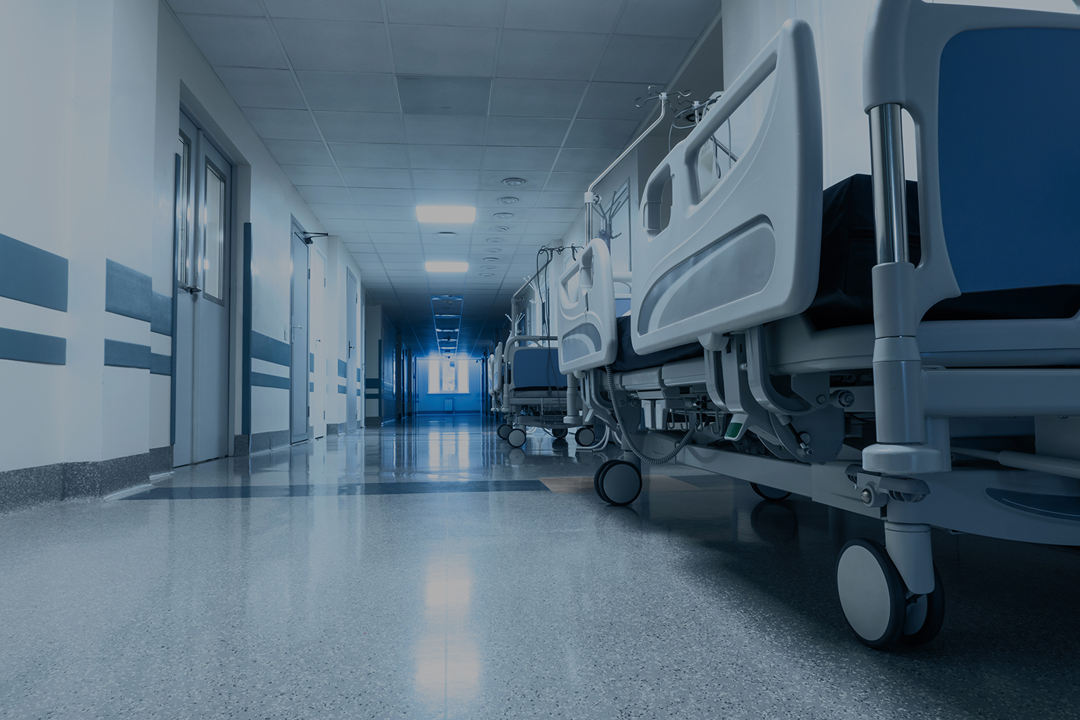 Long corridor in hospital